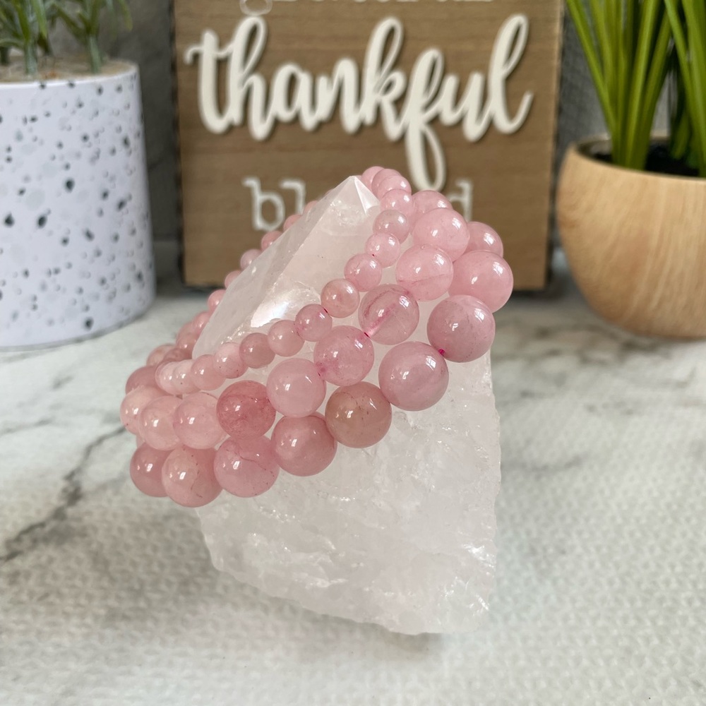 Rose quartz bracelets